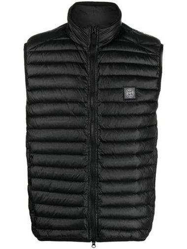 Loom Woven Chambers Recycled Nylon Down Padding Vest Black - STONE ISLAND - BALAAN 1