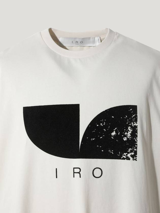 MADELEINE logo semi over cotton T shirt - IRO - BALAAN 22