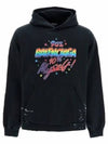 Logo Graphic Print Cotton Oversized Hoodie Black - BALENCIAGA - BALAAN 2