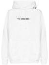 Women's Logo Label Overfit Hoodie White - VETEMENTS - BALAAN 1