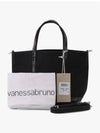 Cabas XS AJ 2way Canvas Tote Bag Black - VANESSA BRUNO - BALAAN 5