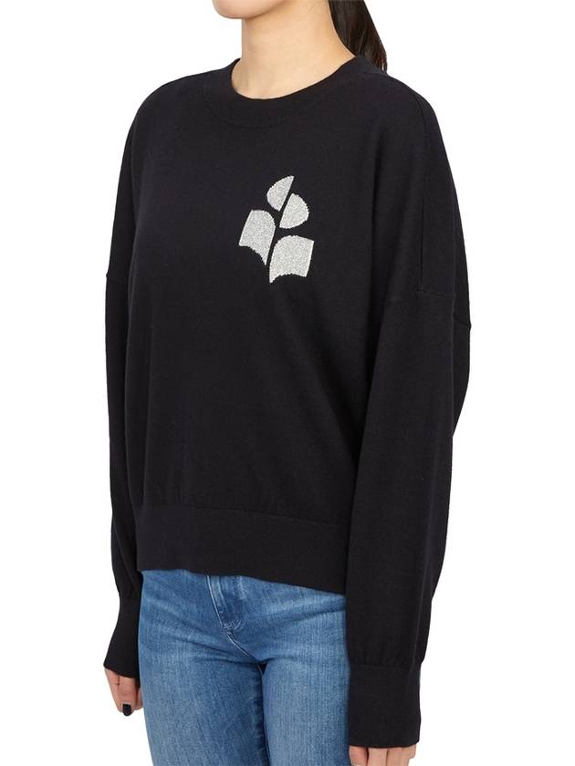 Marisans Crew Neck Wool Knit Top Black - ISABEL MARANT - BALAAN 3