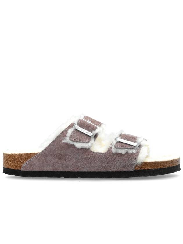 Birkenstock Slides Arizona Shearling, Women's, Purple - BIRKENSTOCK - BALAAN 1