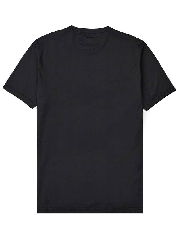 Pocket Logo Cotton  Short Sleeve T-Shirt Black - CP COMPANY - BALAAN 3