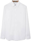 Plain Cotton Long Sleeve Shirt White - BURBERRY - BALAAN 2