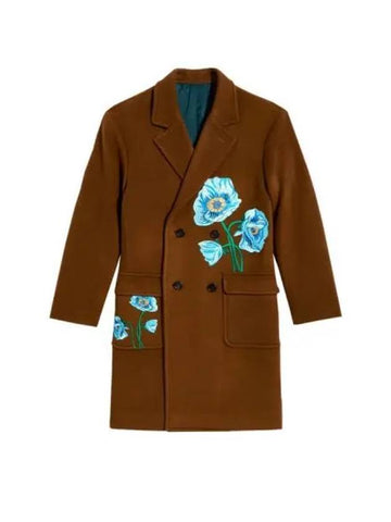 Awake New York Floral Oversized Overcoat Mocha - AWAKE NY - BALAAN 1