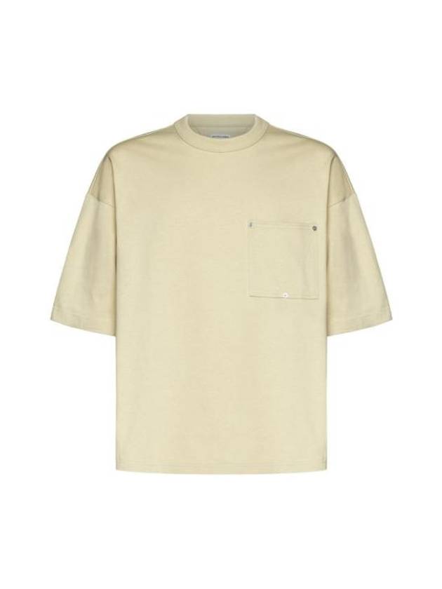 Cotton Jersey Short Sleeve T-Shirt Beige - BOTTEGA VENETA - BALAAN 1