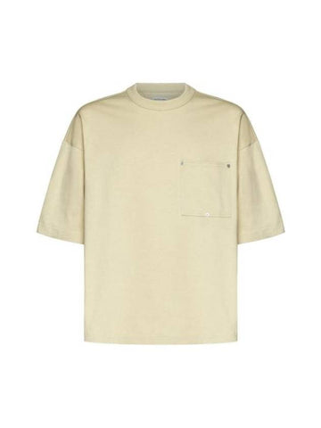 Cotton Jersey Short Sleeve T-Shirt Beige - BOTTEGA VENETA - BALAAN 1