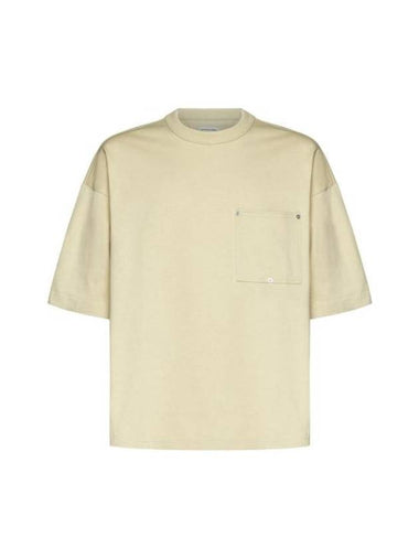 Cotton Jersey Short Sleeve T-Shirt Beige - BOTTEGA VENETA - BALAAN 1