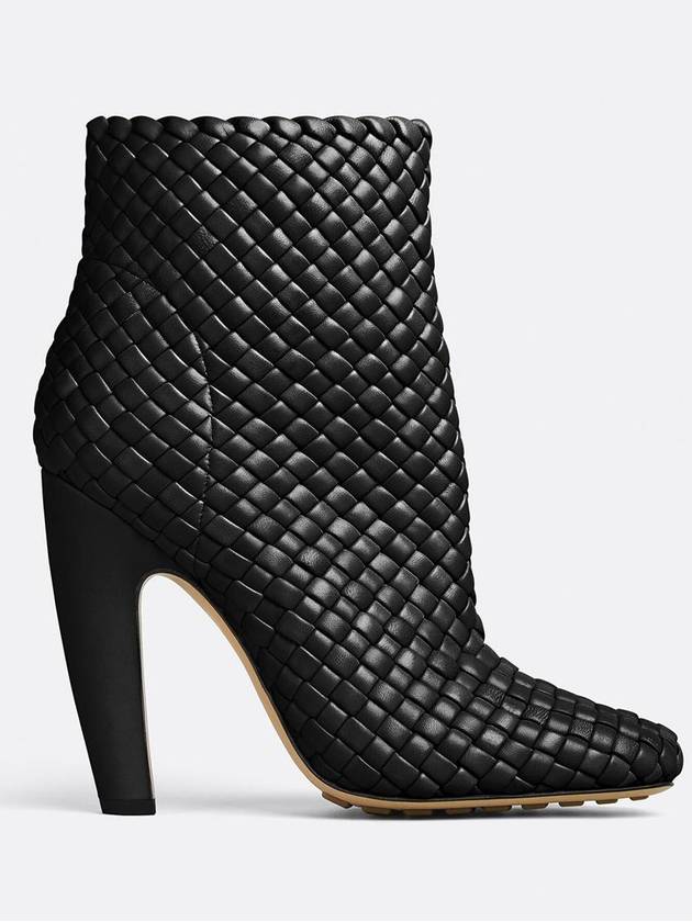 Women's Canalazzo Leather Ankle Boots Black - BOTTEGA VENETA - BALAAN 5