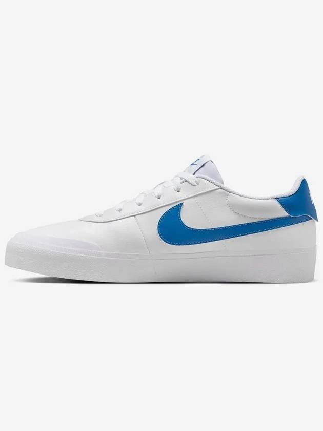 Court Shot Low-Top Sneakers White Blue - NIKE - BALAAN 6