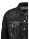 Authentic Metallic Denim Jacket Black - BRUNELLO CUCINELLI - BALAAN 4