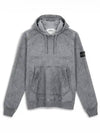 Dust Colour Treatment Hoodie Grey - STONE ISLAND - BALAAN 2