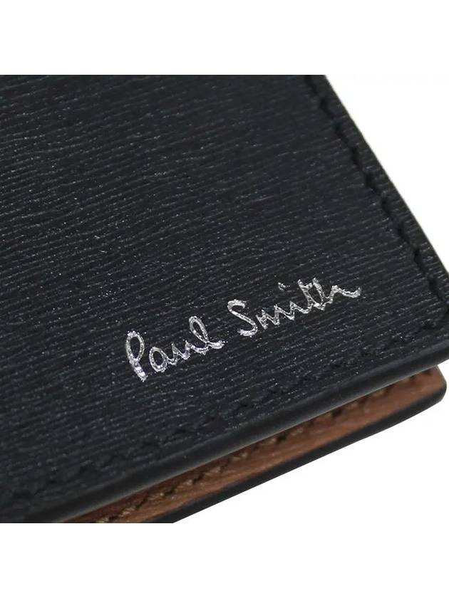 Men's Logo Print Half Wallet Black - PAUL SMITH - BALAAN 6