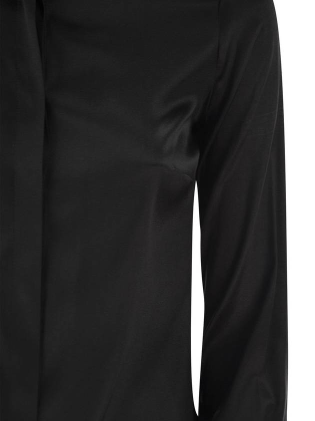 Straight silk satin shirt - ELISABETTA FRANCHI - BALAAN 4