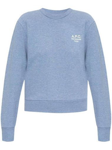 Rue Madame Cotton Sweatshirt Blue - A.P.C. - BALAAN 1