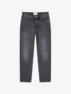 Tapered Fit Denim Cotton Straight Jeans Black - AMI - BALAAN 2