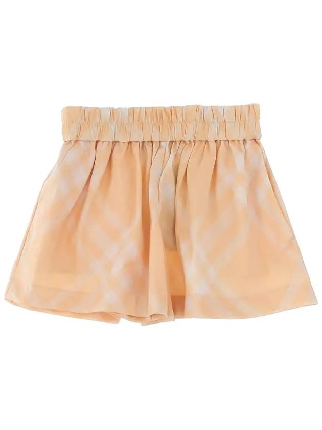 Kids Check Cotton Shorts Pastel Peach - BURBERRY - BALAAN 3