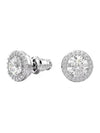 Constella Stud Rhodium Pave Earrings Silver - SWAROVSKI - BALAAN 1