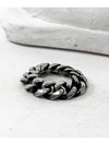 Luster Black Line Curb Chain Ring Black Silver - BLESSED BULLET - BALAAN 2