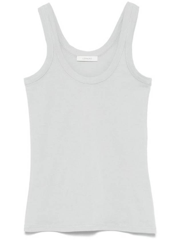 Ribbed Cotton Sleeveless Blue Grey - LEMAIRE - BALAAN 1