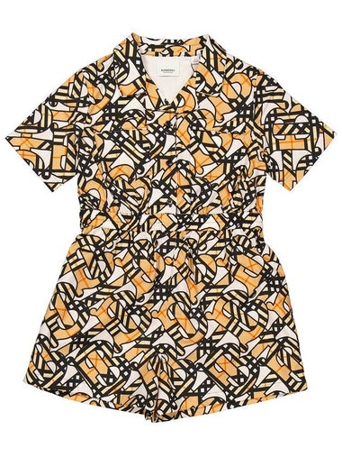 Burberry Girls Meredith Monogram Print Playsuit, Size 8Y - BURBERRY - BALAAN 1