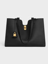 Cabas 16 Supple Grained Calfskin Tote Bag Black - CELINE - BALAAN 2