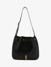 Paris 7 Medium Soft Leather Shoulder Bag Black - SAINT LAURENT - BALAAN 3