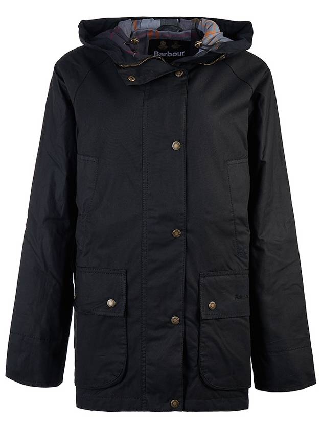 Arley Wax Hooded Jacket Black - BARBOUR - BALAAN 2