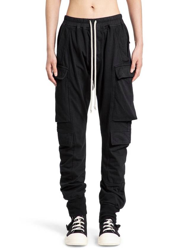 Rick Owens Drkshdw Black Cotton Pants - RICK OWENS - BALAAN 3