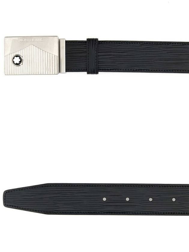 Logo Buckle Reversible Belt 35mm Black - MONTBLANC - BALAAN 3