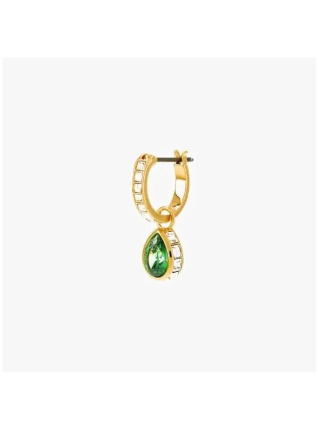 Chroma Drop Pear Cut Earrings Gold Green - SWAROVSKI - BALAAN 4