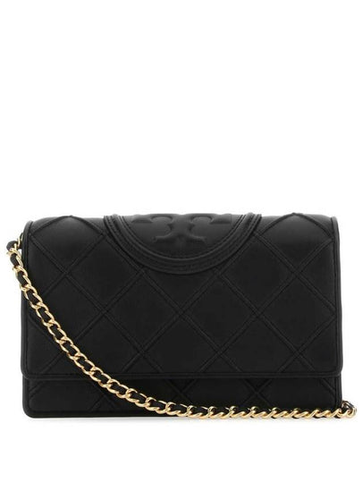 Fleming Soft Chain Long Wallet Bag Black - TORY BURCH - BALAAN 2