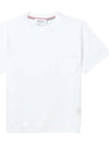 Midweight Jersey Boxy Pocket Short Sleeve T-Shirt White - THOM BROWNE - BALAAN 2