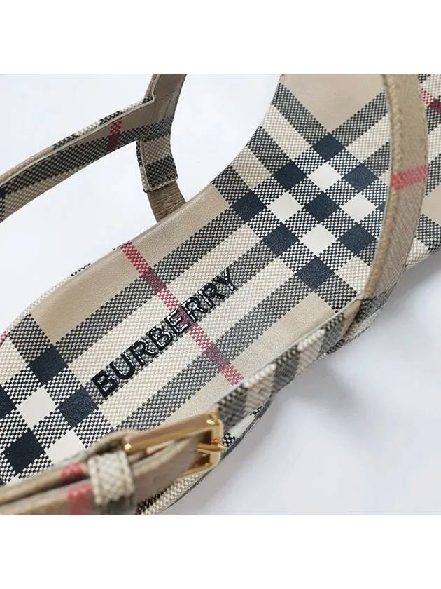 Vintage Check Lambskin Sandals Archive Beige - BURBERRY - BALAAN 7