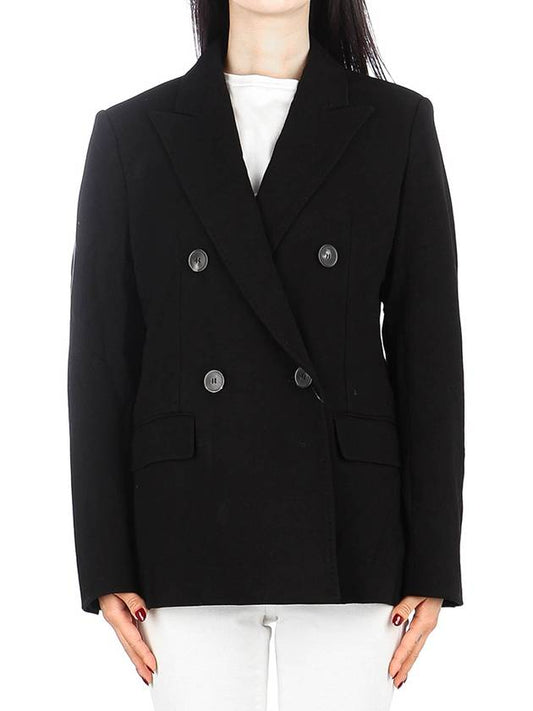 King Double Brested Jersey Blazer Jacket Black - MAX MARA - BALAAN.