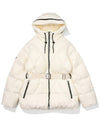 Jacquard middle down jacket CREAM WOMAN - MALBON GOLF - BALAAN 1