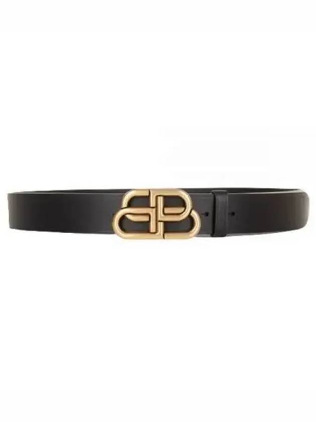 BB Logo Leather Belt Black - BALENCIAGA - BALAAN 2