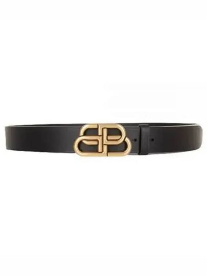 BB Logo Leather Belt Black - BALENCIAGA - BALAAN 2