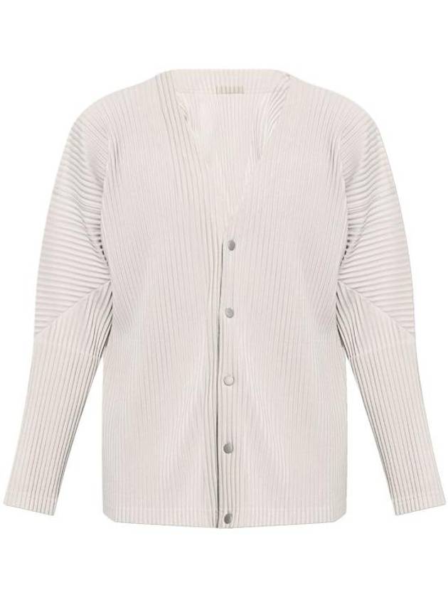 Pleated Cardigan Grey - ISSEY MIYAKE - BALAAN 1