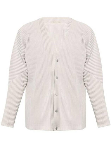 Pleated Cardigan Grey - ISSEY MIYAKE - BALAAN 1