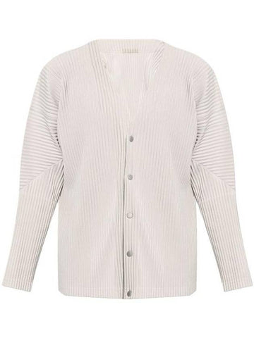 Pleated Cardigan Grey - ISSEY MIYAKE - BALAAN 1