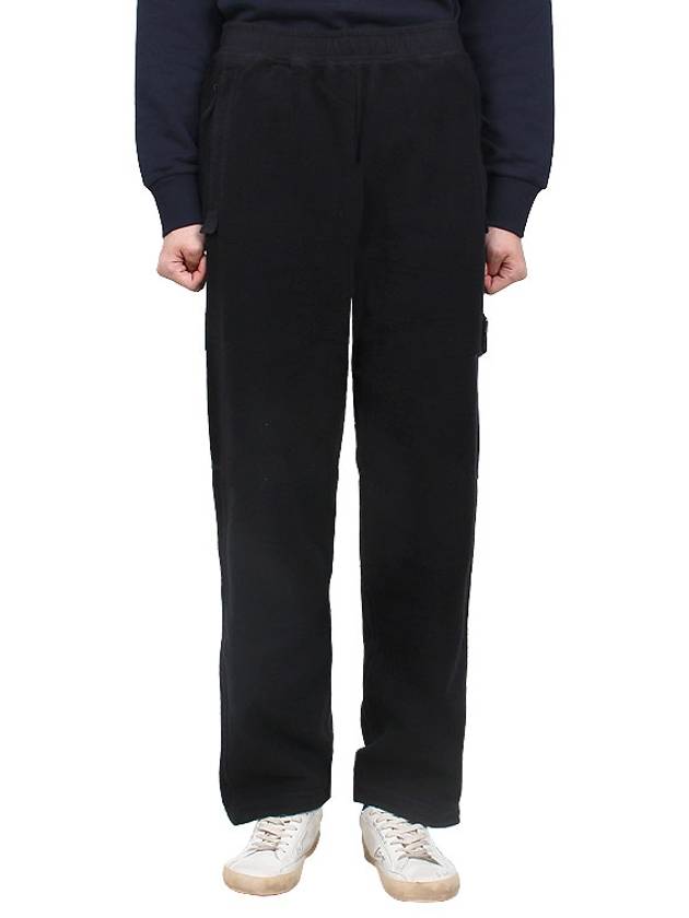 Garment Dyed Wappen Patch Jogger Pants Black - STONE ISLAND - BALAAN 3