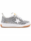 Women's Yeah Glitter Upper Leather Star Low Top Sneakers Silver - GOLDEN GOOSE - BALAAN 2