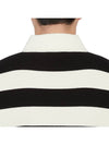 Men's Striped Cotton Polo Shirt Ivory Black - GUCCI - BALAAN 10