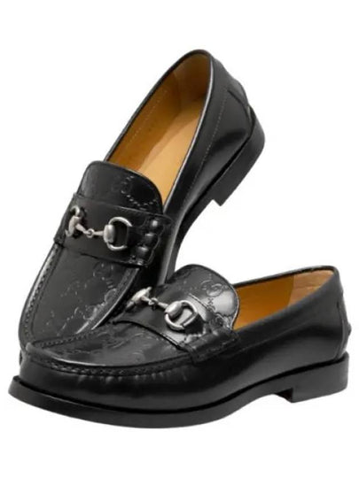 Men's GG Horsebit Leather Loafers Black - GUCCI - BALAAN 2