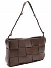 Intrecciato Cassette Leather Pouch Shoulder Bag Brown - BOTTEGA VENETA - BALAAN 4