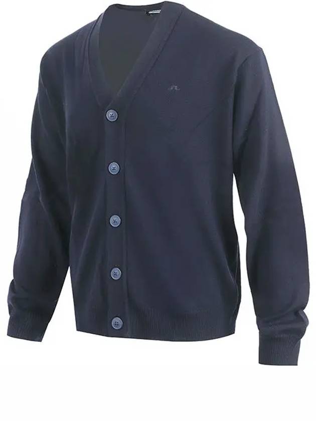 Lucas Merino Wool Knit Cardigan Navy - J.LINDEBERG - BALAAN 3