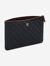 Classic Lambskin Gold Plated Medium Clutch Bag Black - CHANEL - BALAAN 4