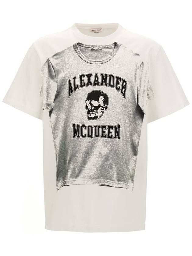 H71 794604qtabp 0909 Men's t-shirt top short sleeve polo tee logo top tank top MAN WHITE T SHIRTS - ALEXANDER MCQUEEN - BALAAN 2